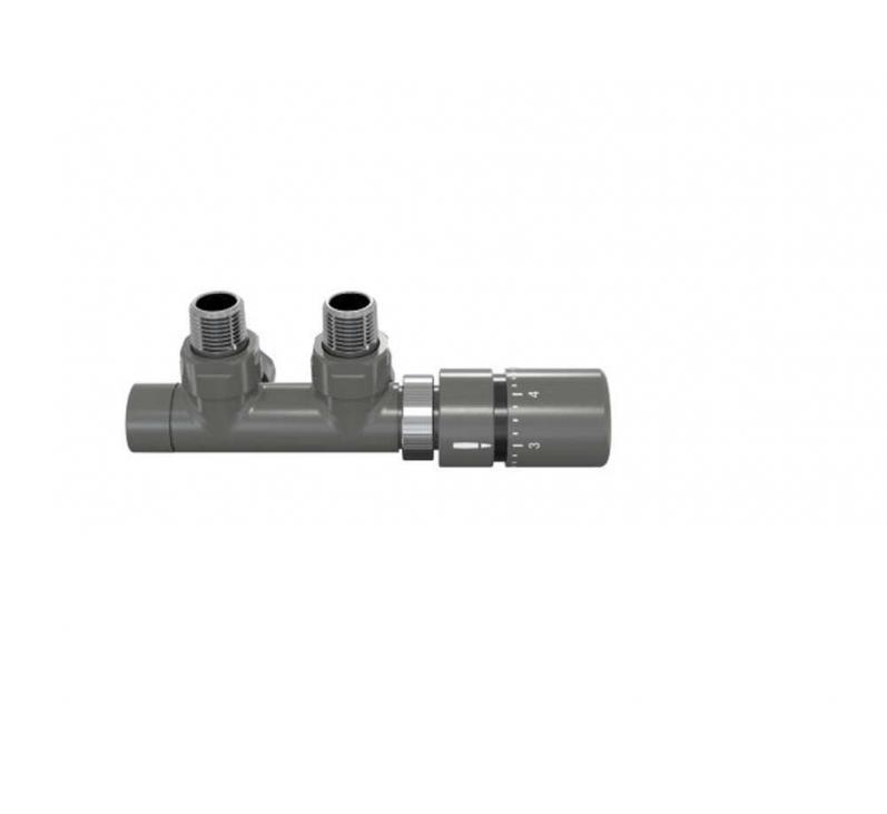 Tête thermostatique TH Couleur | 991599-841279_Robinetterie en H équerre-Tête TH_Tête à droite_Kit P_Anthracite_0346_Vue face.jpg