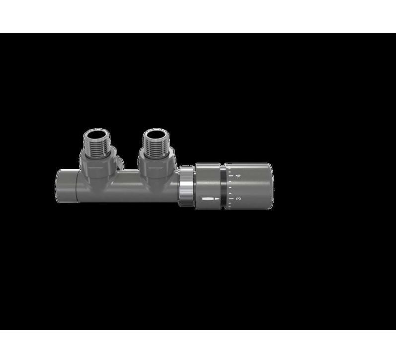 Tête thermostatique TH Couleur | 991599-841279_Robinetterie en H équerre-Tête TH_Tête à droite_Kit P_Anthracite_0346_Vue face.jpg