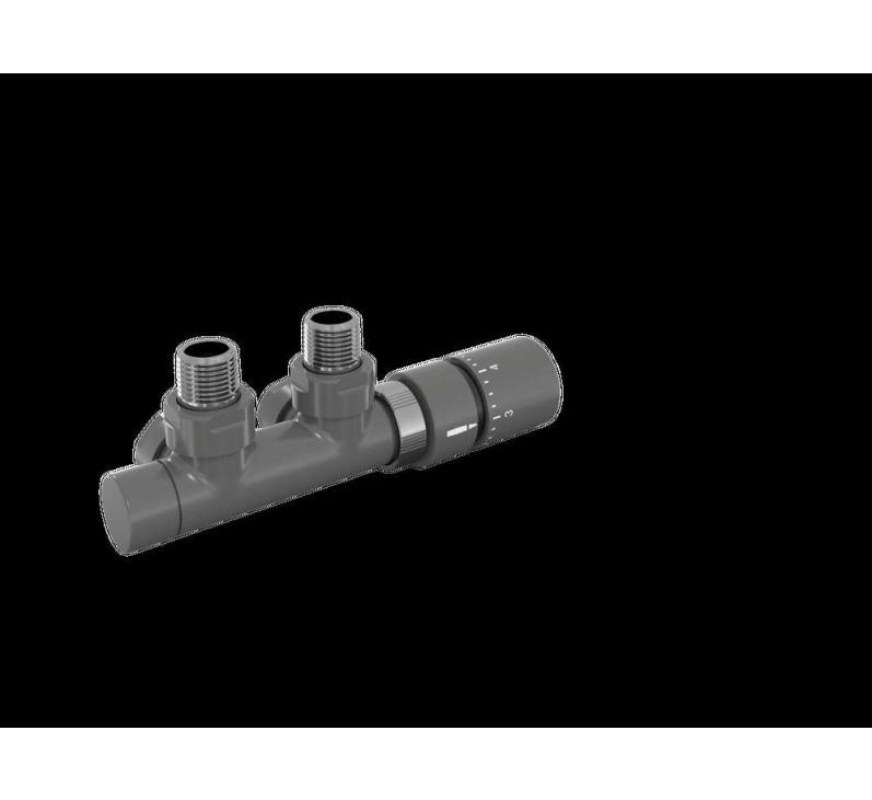 Tête thermostatique TH Couleur | 991599-841279_Robinetterie en H équerre-Tête TH_Tête à droite_Kit P_Anthracite_0346_Vue gauche.jpg