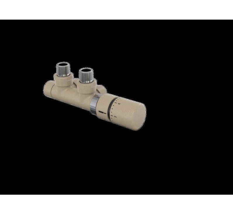 Tête thermostatique TH Couleur | 991599-841279_Robinetterie en H équerre-Tête TH_Tête à droite_Kit P_Beige Quartz_0523_Vue droite.jpg
