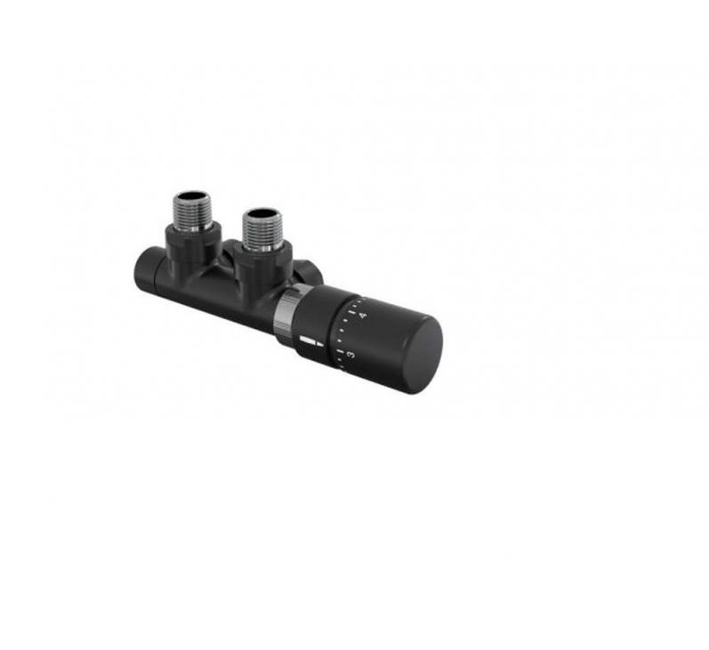 Tête thermostatique TH Couleur | 991599-841279_Robinetterie en H équerre-Tête TH_Tête à droite_Kit P_Black Matt_0557_Vue droite.jpg