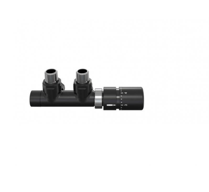 Tête thermostatique TH Couleur | 991599-841279_Robinetterie en H équerre-Tête TH_Tête à droite_Kit P_Black Matt_0557_Vue face.jpg