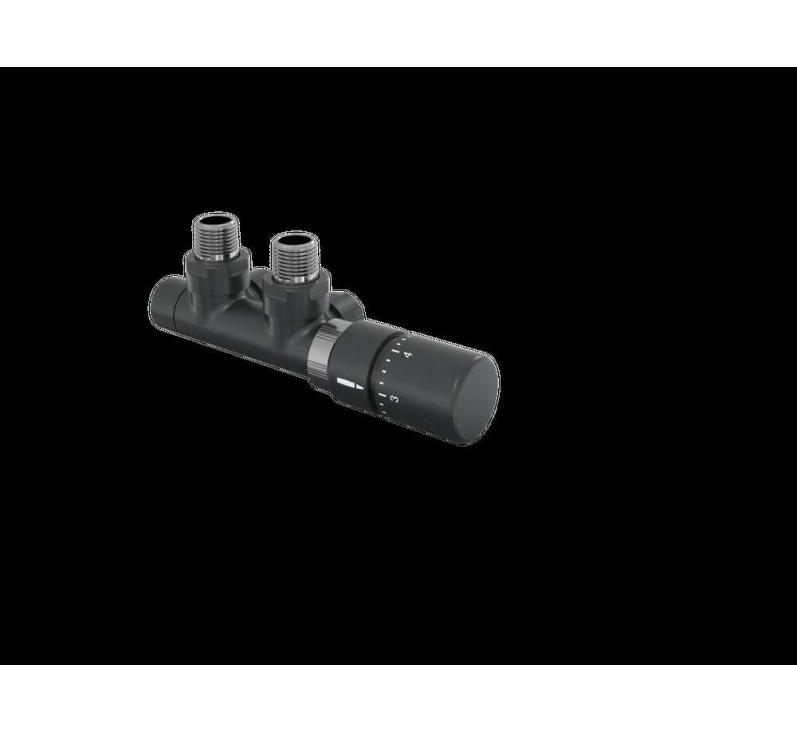 Tête thermostatique TH Couleur | 991599-841279_Robinetterie en H équerre-Tête TH_Tête à droite_Kit P_Black Quartz_0550_Vue droite.jpg