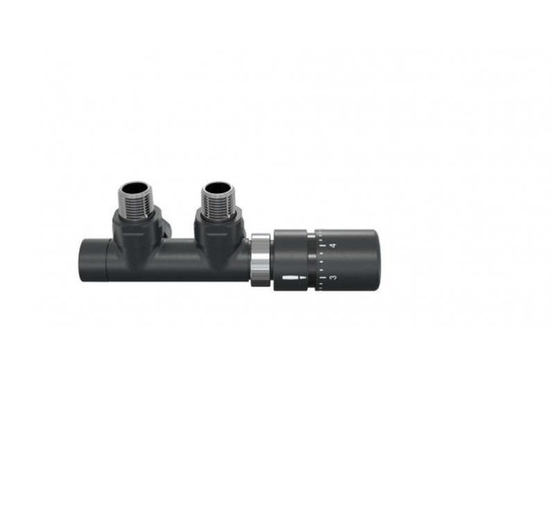 Tête thermostatique TH Couleur | 991599-841279_Robinetterie en H équerre-Tête TH_Tête à droite_Kit P_Black Quartz_0550_Vue face.jpg