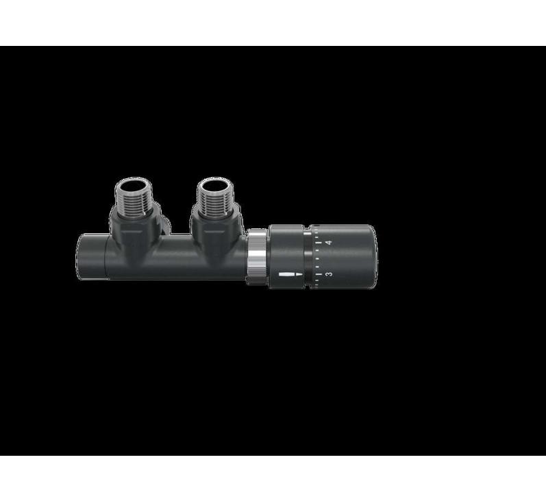 Tête thermostatique TH Couleur | 991599-841279_Robinetterie en H équerre-Tête TH_Tête à droite_Kit P_Black Quartz_0550_Vue face.jpg