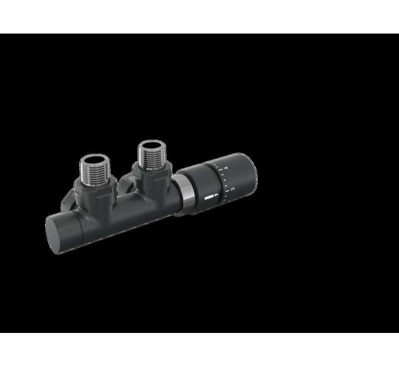 Tête thermostatique TH Couleur | 991599-841279_Robinetterie en H équerre-Tête TH_Tête à droite_Kit P_Black Quartz_0550_Vue gauche.jpg