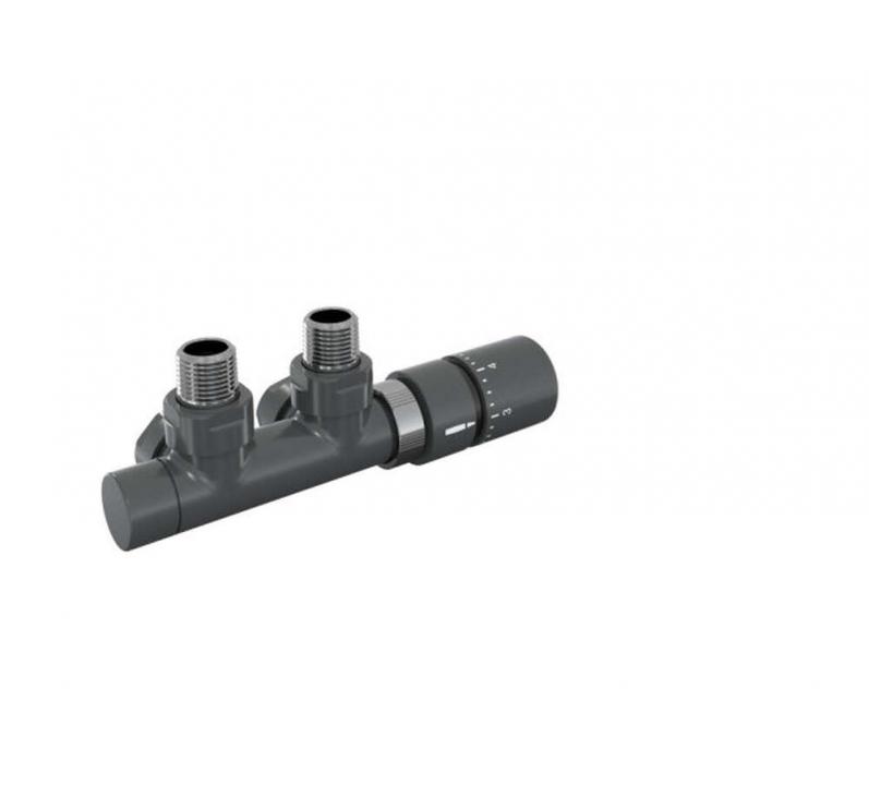 Tête thermostatique TH Couleur | 991599-841279_Robinetterie en H équerre-Tête TH_Tête à droite_Kit P_Volcanic_0336_Vue gauche.jpg