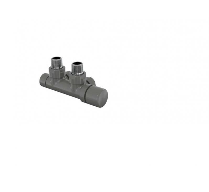 Robinetterie thermostatisable H coudé 1/2'', tête man. droite - Kit P couleur | 991599_Robinetterie en H équerre_Tête à droite_Kit P_Anthracite_0346_Vue droite.jpg