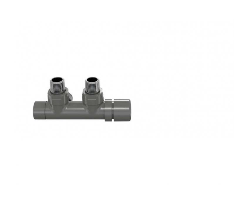Robinetterie thermostatisable H coudé 1/2'', tête man. droite - Kit P couleur | 991599_Robinetterie en H équerre_Tête à droite_Kit P_Anthracite_0346_Vue face.jpg