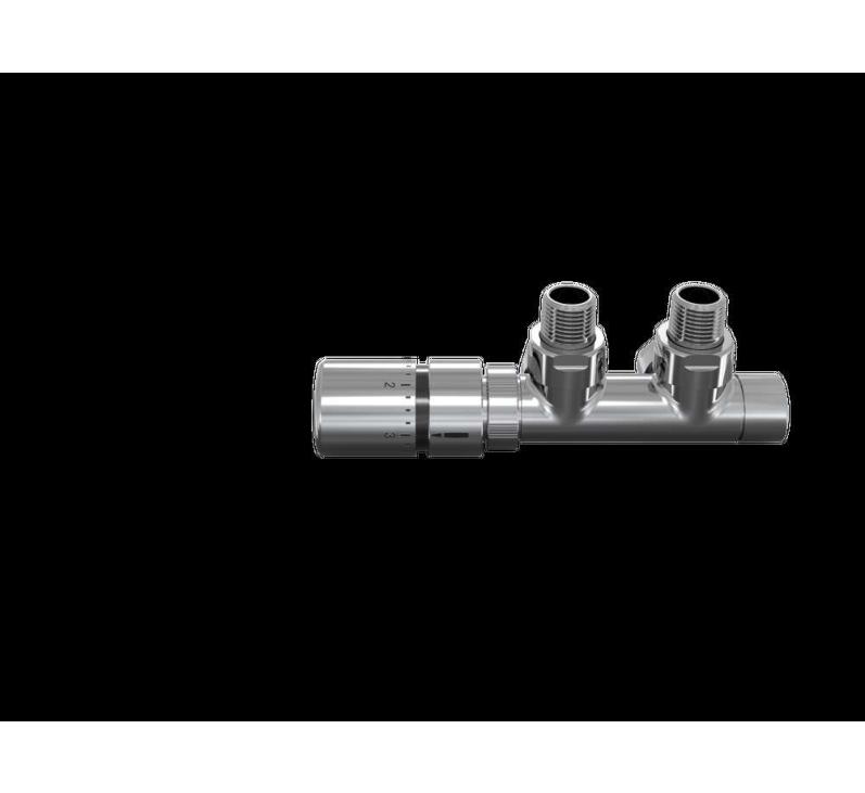 Robinetterie thermostatisable H coudé 1/2'', tête man. gauche - Kit Q chromé | 991608-841279_Robinetterie en H équerre-Tête TH_Tête à gauche_Kit Q_Chromé_0008_Vue face.jpg
