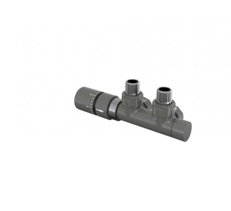 Robinetterie thermostatisable H coudé 1/2'', tête man. gauche - Kit Q couleur | 991609-841279_Robinetterie en H équerre-Tête TH_Tête à gauche_Kit Q_Anthracite_0346_Vue droite.jpg