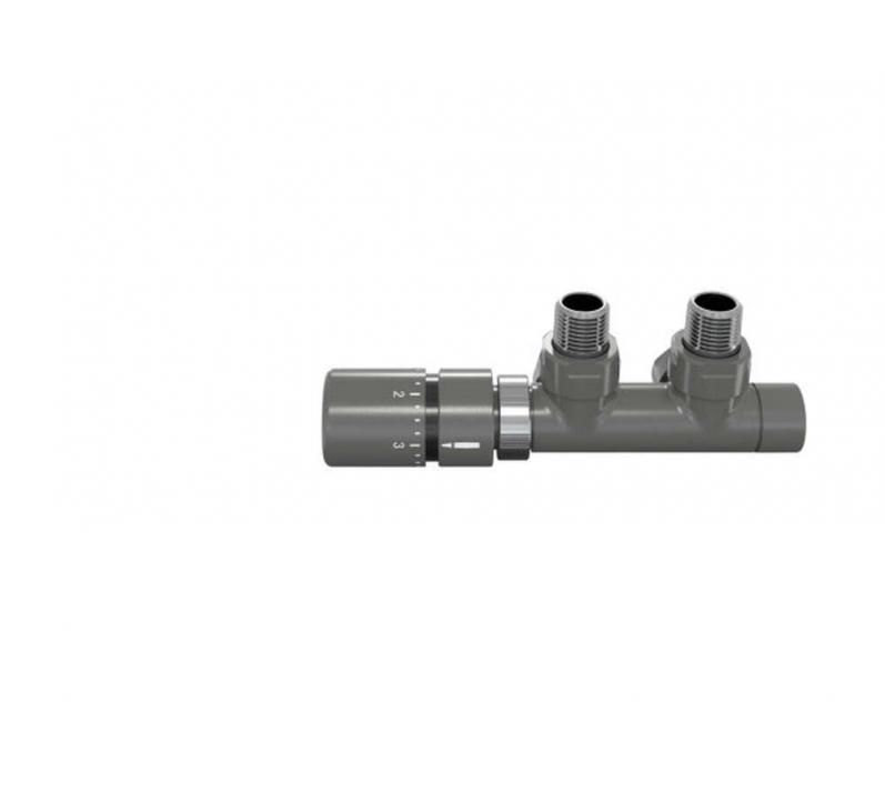 Robinetterie thermostatisable H coudé 1/2'', tête man. gauche - Kit Q couleur | 991609-841279_Robinetterie en H équerre-Tête TH_Tête à gauche_Kit Q_Anthracite_0346_Vue face.jpg