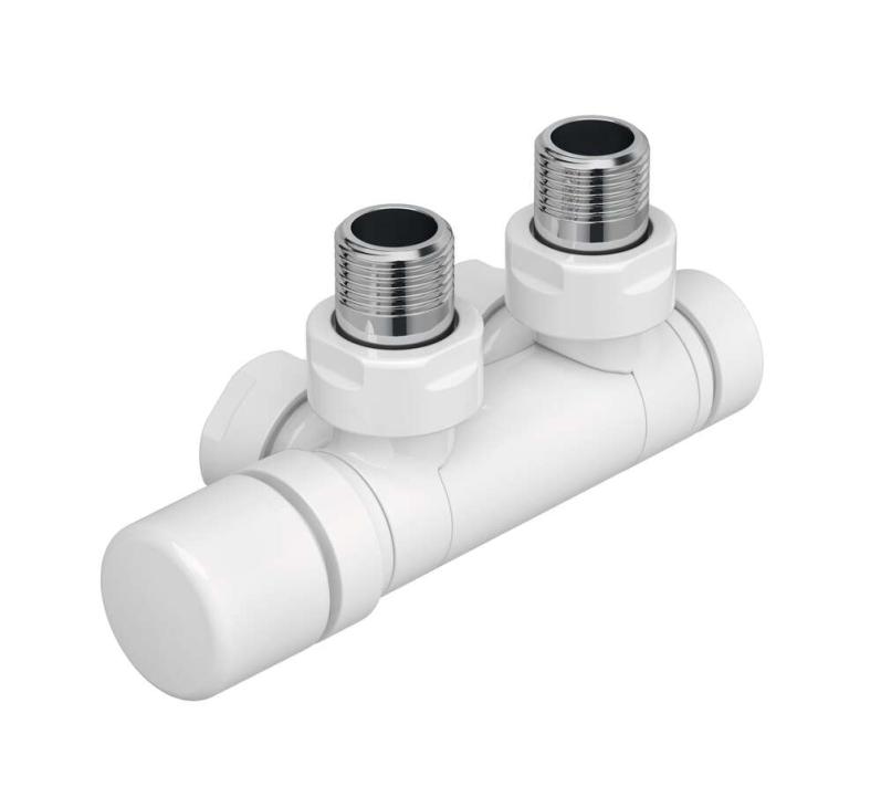 Robinetterie thermostatisable H pivotant réversible 1/2'' - Kit U blanc | 991631.jpg