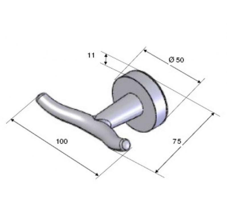 Patère double TAURUS magnétique chromé | ACOVA_470328_Patère-double-chromé-magnétique_schema_avec-cote.jpg