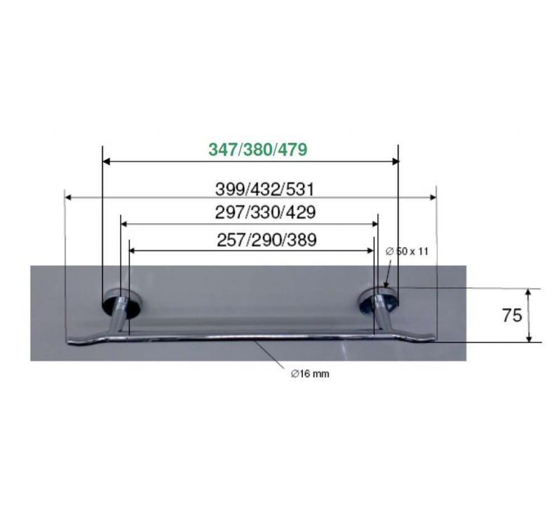 Barre 30 cm magnet gamme Taurus chrome | ACOVA_471108-471118-471128_Barre-porte-serviettes-chromée-magnétique_schema_avec-cote.jpg