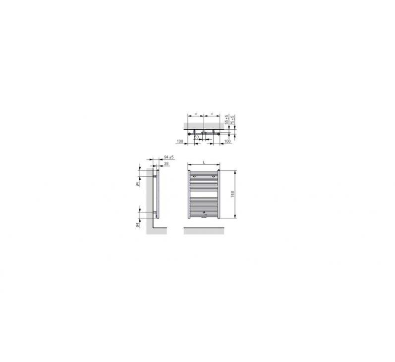 Kit de 3 fixations ATOLL SPA EC Ral 9016  | ACOVA_ATOLL-SPA_SL-080-xxx-05_Schema-FRONT-SIDE-TOP.jpg