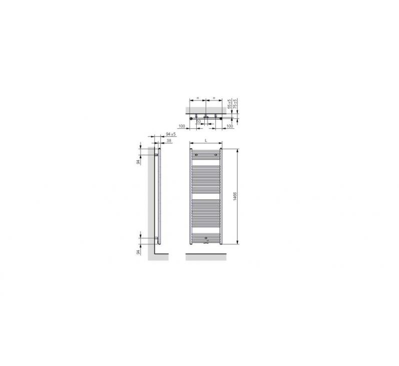 Kit de 3 fixations ATOLL SPA EC Ral 9016  | ACOVA_ATOLL-SPA_SL-150-xxx-05_Schema-FRONT-SIDE-TOP.jpg