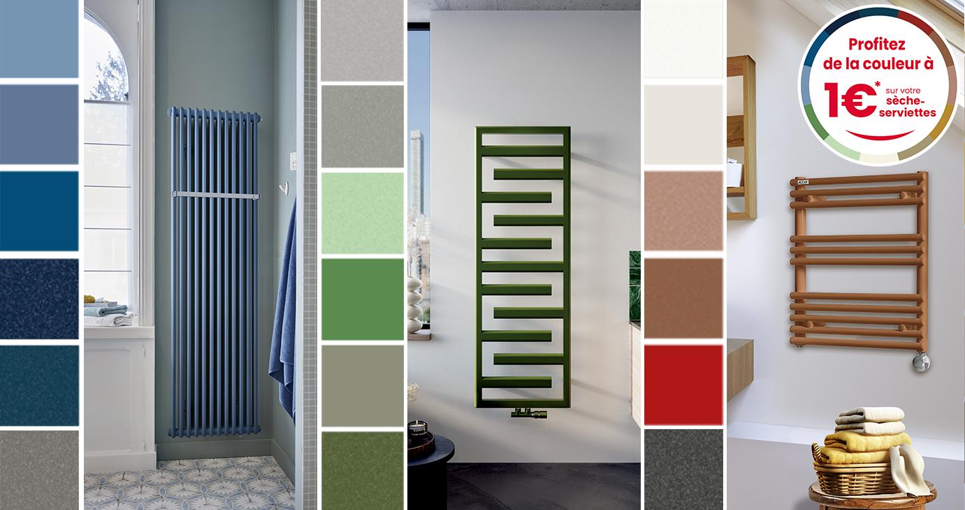 Image d'illustration offre couleur à 1 € sur nos sèche-serviettes