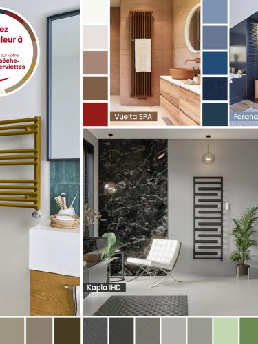 Présentation de l'offre spéciale couleurs à 1€ sur les sèche-serviettes